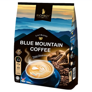富家仔牌 南洋風味白咖啡 三合一 減糖28%藍山風味 450g, 30g, 15包, 1袋