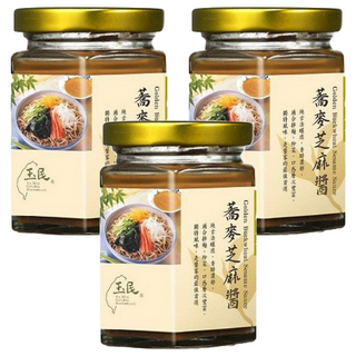玉民 黃金蕎麥芝麻醬, 拌麵拌飯開胃首選, 嚴選酥脆飽滿黃金蕎麥, 180g, 3罐
