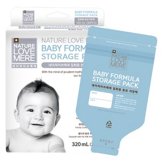 NATURE LOVE MERE 嬰兒奶粉儲存袋 320毫升 一次性使用, 30個, 1盒