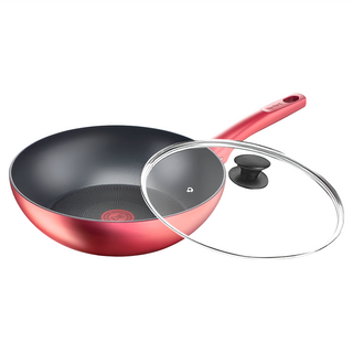 Tefal 特福 完美煮藝系列 不沾小炒鍋 附玻璃蓋, 28cm, 1組