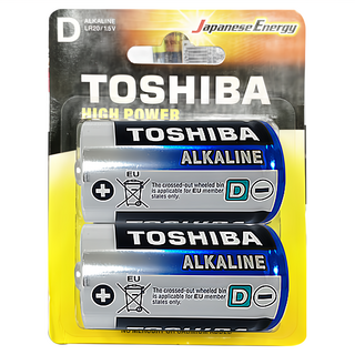 TOSHIBA 東芝 鹼性電池 1號 LR20GCP, 2個裝, 1組