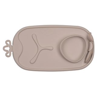 b.box 隨行矽膠餐墊 奶茶色 寶寶外出用餐必備 安全矽膠材質, 1個