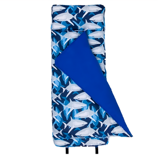 wildkin 28系列無毒幼教兒童睡袋, 鯊魚家族, 1個