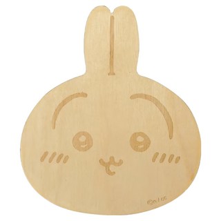 yamaka 山加商店 Chiikawa 吉伊卡哇 天然木製杯墊 可愛隔熱, 烏薩奇, 10.6 x 9.2cm, 1個