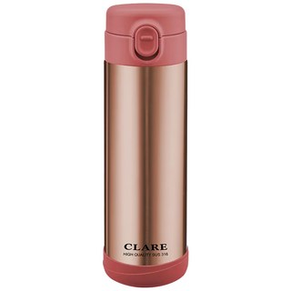 CLARE 316不鏽鋼 陶瓷彈跳保溫杯 CL-374250-2, 玫瑰金, 500ml, 1個