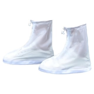 COMET 快穿便攜加厚雨鞋套 L 規格 推薦尺寸38-40, 磨砂白, 1雙