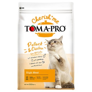 TOMA-PRO 優格 親親 全齡貓 不含大豆、玉米、小麥 適合敏感體質 無人工色素和香料 高含肉量提供豐富營養, 鱈魚 + 鯡魚 + 火雞肉 + 雞肉, 6kg, 1袋