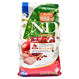 Farmina 法米納 幼貓/懷孕貓用 N&D 天然頂級無穀系列 乾飼料, GC1 雞肉石榴, 1.5kg, 1袋