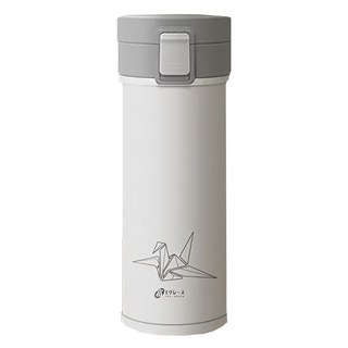 FUJI-GRACE 富士雅麗 景德鎮真陶瓷彈蓋保溫杯, 堅固耐用, 一體成形設計, 無接縫, 易於清洗, 無異味殘留, 白色, 500ml, 1個