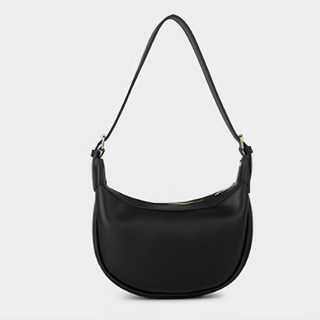 PINKBAG 半月霍伯肩背斜背包 + 兩用背帶組, 黑色