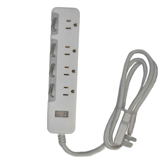 iPlus 保護傘 5切4座3P 安全延長線 簡約純白系列, 1.2m, PU-3546, 1條