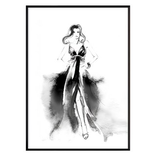 艷后 時尚人物藝術畫, 黑色