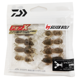 DAIWA 軟蟲 SILVER WOLF SHAKO-TWIN MAGIC SHAD, 深咖啡色, 40g, 1個