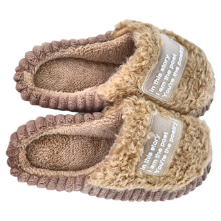 厚底絨毛拖鞋 貼合腳型 防滑設計 保暖毛絨, 42~43, 栗棕色