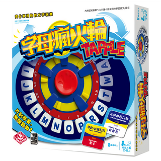 TWO PLUS 灣加遊戲 字母瘋火輪 Tapple 繁體中文版，適合8歲以上，2-8人玩家, 混合色, 1盒