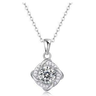 CF Diamond 項鍊 莫桑鑽 心動 國際標準S925純銀 頂級D色/FL淨度/3EX切工, 1克拉