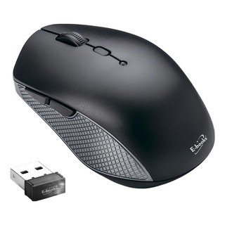E-books M64 六鍵式省電無線滑鼠, 2.4GHz無線技術, 1000/1200/1600DPI, E-PCG241, 黑色
