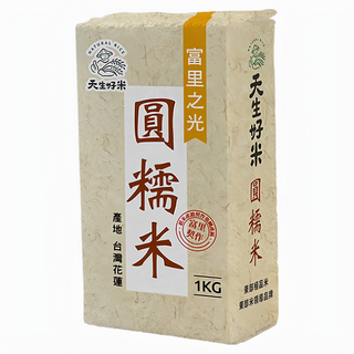 天生好米 東部圓糯米, 1kg, 1個