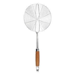 Miyaco 米雅可品味 304不鏽鋼 線漏勺 木柄濾網 快速瀝水 廚房烹飪好幫手, 18cm, 1支