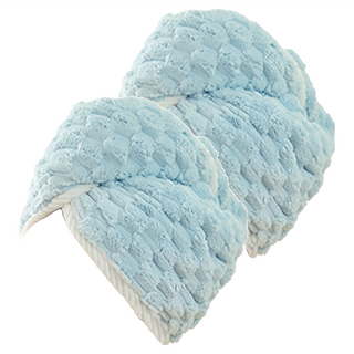 乾髮神器 雲朵格加厚吸水速乾乾髮帽, 淺藍色, 2個