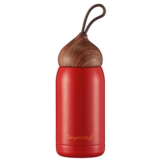 ALLGO Donguri Mug 栗子造型不鏽鋼保溫瓶, 280ml, 紅色, 1個