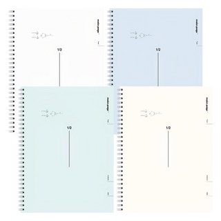 moong9 分格數學練習本, 4本, 顏色隨機