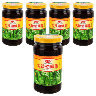 大茂 幼條瓜，調味聖品，早餐的絕配, 375g, 5罐