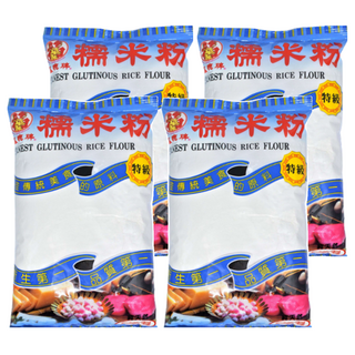 福鹿牌 糯米粉, 湯圓/菜包/麻糬/年糕/蚵仔煎/芝麻糯米球/勾芡等米製食品原料, 600g, 4包