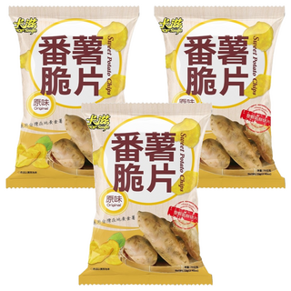 Pop-Smile 卡滋 蕃薯脆片 原味 70g 採用台灣在地黃金薯, 3包