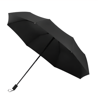 小麥購物 八骨自動傘, 全展開 寬100cm x 高50cm, 時尚黑