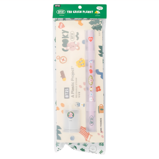 A Plastic Project LINE FRIENDS BT21 COOKY 吸吸管 可重複使用 食品級PP材質 BPA FREE, 1組