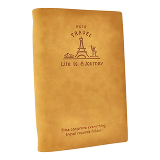城市漫遊 票根收集冊, 棕色, PU材質, 金屬, 淨重130g, 1本
