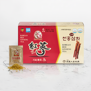 振興高麗人蔘 高麗天紅蔘茶禮盒, 100包, 1盒, 3g