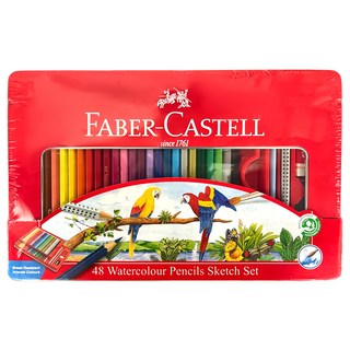 FABER-CASTELL 輝柏 水彩色鉛筆 115939, 48色, 1組