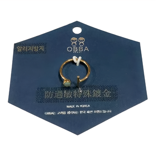 正韓OBBA 防過敏特殊鍍金, 金色