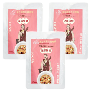 Pet Tomodachi 寵心出發 機能鮮食餐包 犬貓適用 漢方莓果火雞燉飯 添加膠原蛋白胜肽, 150g, 3包