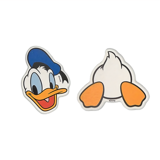 收納王妃 唐老鴨大臉屁屁造型珪藻土杯墊 2入組, 唐老鴨大臉屁屁 白色, 2個