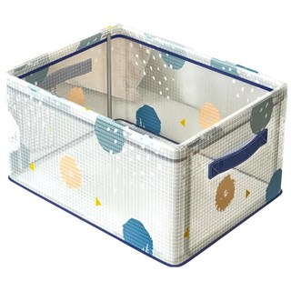 Mass 生活好物 卡通鋼架衣服折疊收納箱, 七裏香, 1個