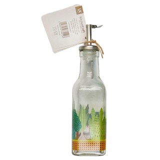 KitchenCraft 玻璃油醋瓶 304不鏽鋼 總高19.5cm, 180ml, 1個
