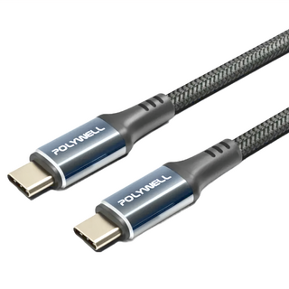 POLYWELL 寶利威爾 USB3.2 Gen2x2 20G 100W Type-C高速傳輸充電線 一般款, 1m, PW15-W45-A394, 1條