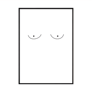 No bra! No.1掛畫, 30 x 40cm, 黑色框