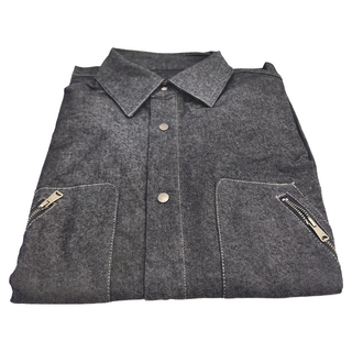 BOHRHOO Early Spring Denim LS Shirt 單寧長袖襯衫, L, 黑