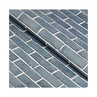 iINDOORS 仿磚紋文化石壁紙 防水自粘壁紙 藍色磚紋, 60 x 300cm