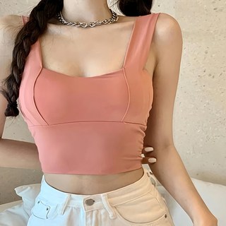 涼感冰絲胸墊立體美胸粗肩小可愛 Set 2件