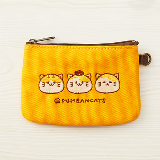 黃阿瑪的後宮生活 刺繡零錢包 帆布材質, 12.5 x 9cm, 麻糬團子, 1個