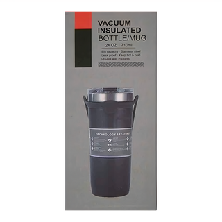 半島良品 時尚提繩304不鏽鋼隨行杯咖啡杯, 莫藍色, 710ml, 1個