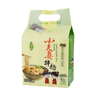 小夫妻拌麵 乾拌麵 油蔥香 Set 台灣在地紅蔥頭 123公克, 4包