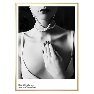 謎樣 掛畫, 優雅細邊, 70 x 50cm, 金色