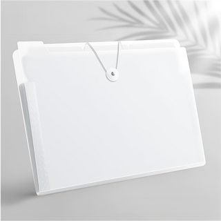 A4 文件夾/風琴夾 Set 32.5cm長 24cm高 12頁, 透明白, 1組
