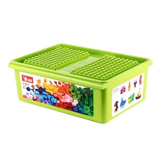 DUBIE 樂高得寶/牛津相容補充積木 90片含收納盒, 1組, 混色